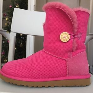UGG Bailey Button Boots • Hot Pink